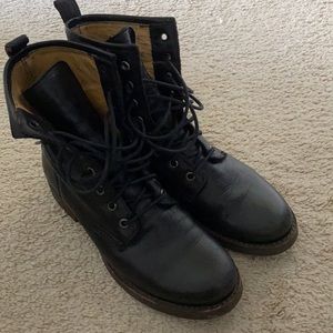 Frye Veronica lace up combat boots